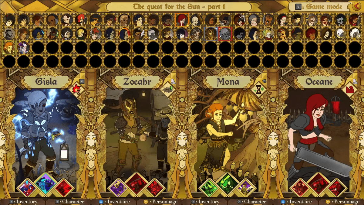 Destiny selection page